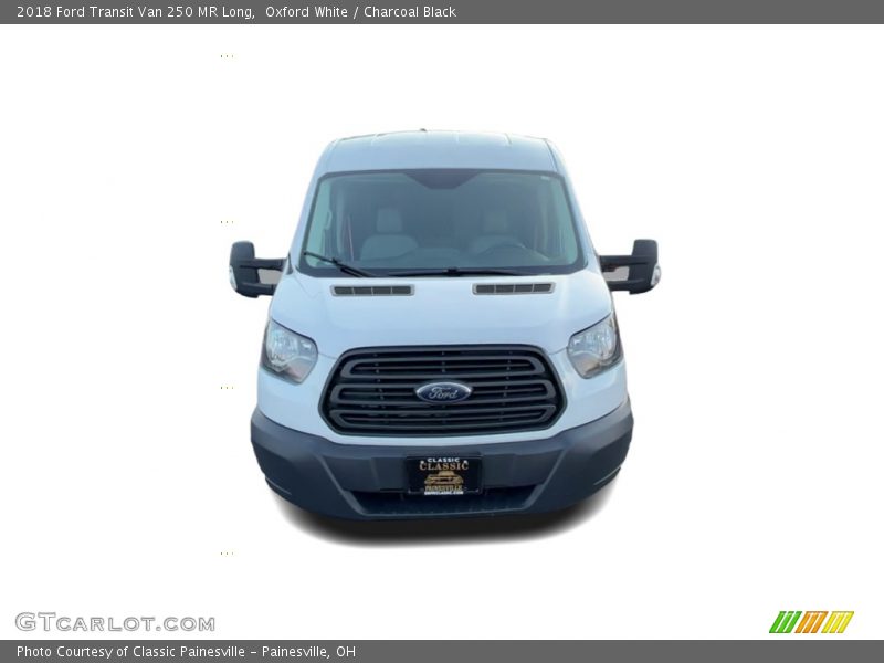 Oxford White / Charcoal Black 2018 Ford Transit Van 250 MR Long