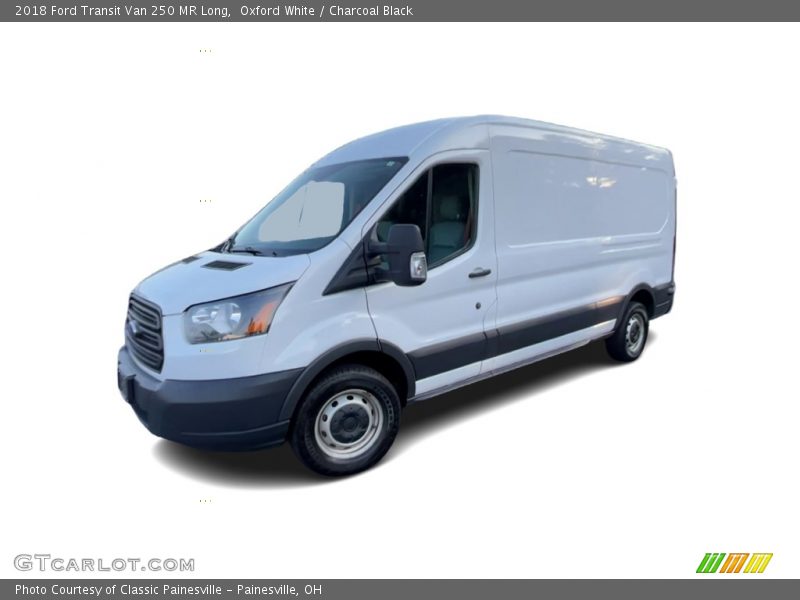 Oxford White / Charcoal Black 2018 Ford Transit Van 250 MR Long