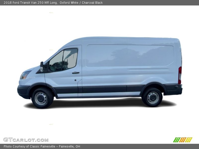 Oxford White / Charcoal Black 2018 Ford Transit Van 250 MR Long