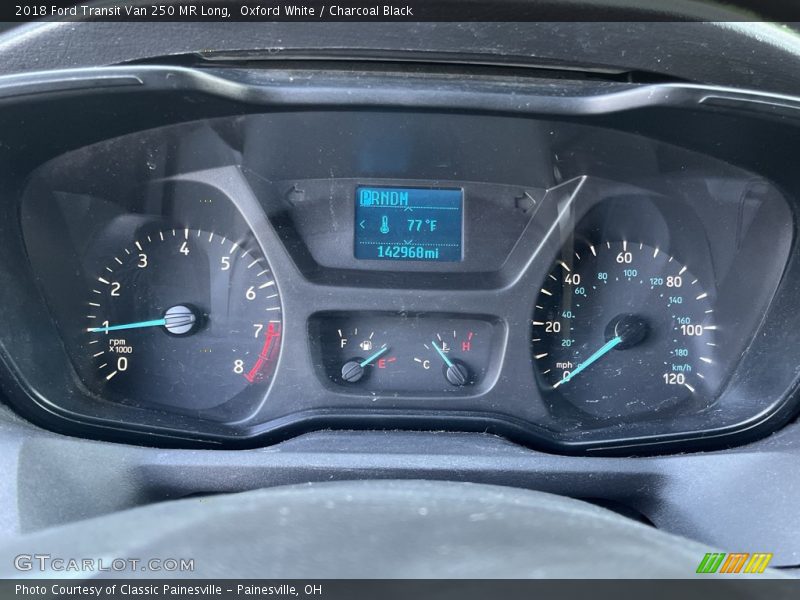 Oxford White / Charcoal Black 2018 Ford Transit Van 250 MR Long