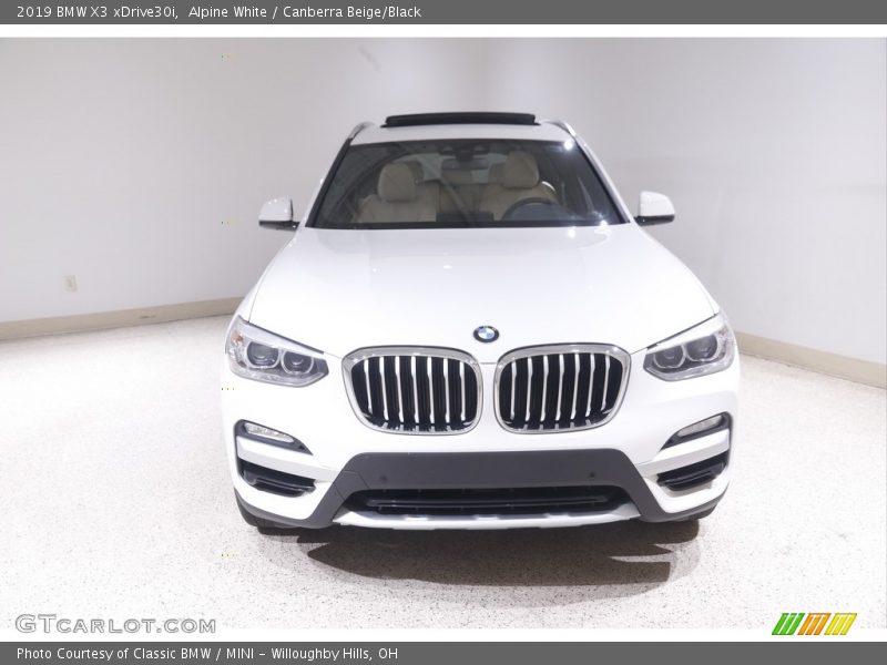 Alpine White / Canberra Beige/Black 2019 BMW X3 xDrive30i
