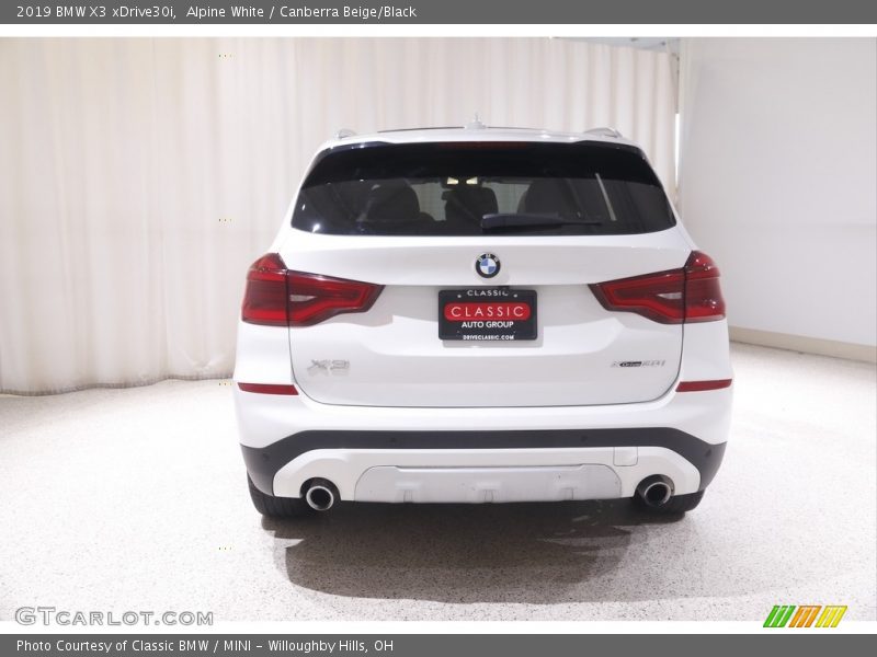 Alpine White / Canberra Beige/Black 2019 BMW X3 xDrive30i