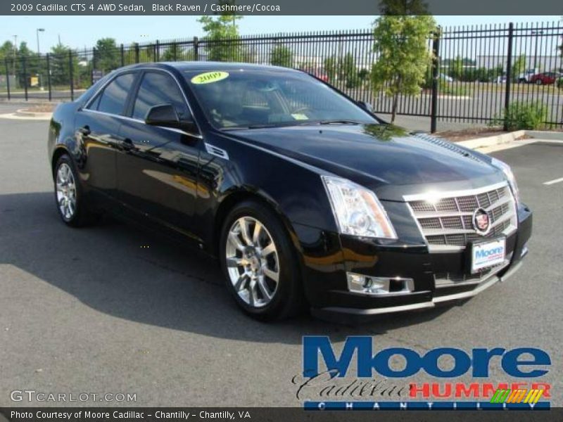 Black Raven / Cashmere/Cocoa 2009 Cadillac CTS 4 AWD Sedan