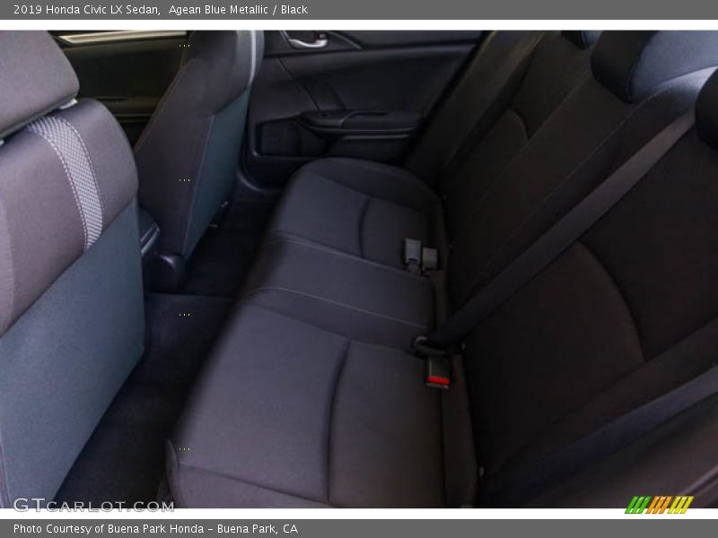 Agean Blue Metallic / Black 2019 Honda Civic LX Sedan
