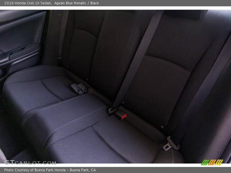 Agean Blue Metallic / Black 2019 Honda Civic LX Sedan