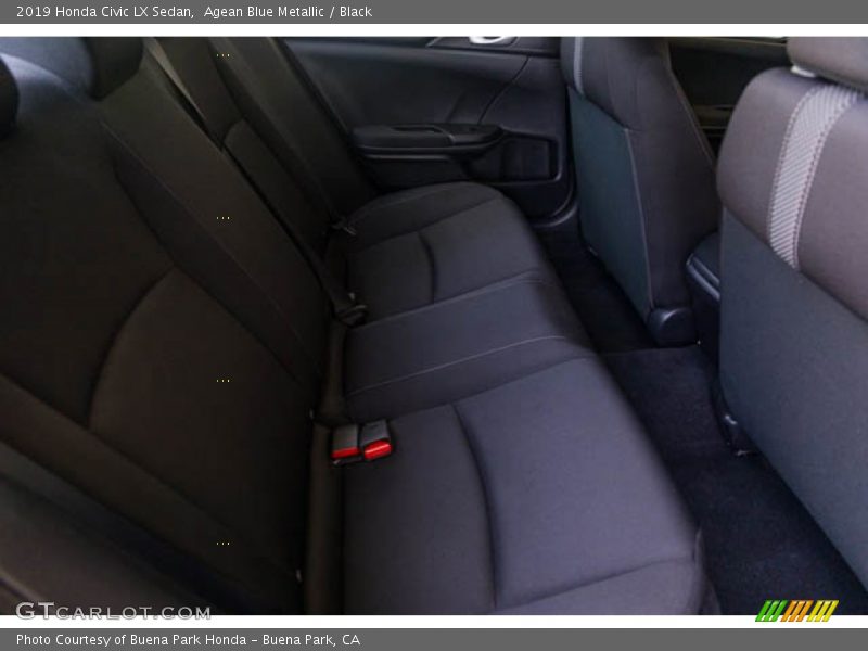 Agean Blue Metallic / Black 2019 Honda Civic LX Sedan
