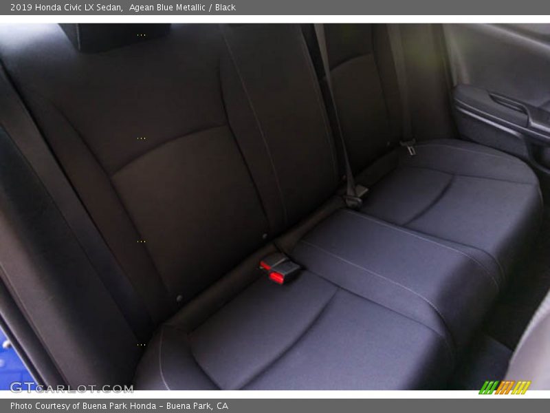 Agean Blue Metallic / Black 2019 Honda Civic LX Sedan