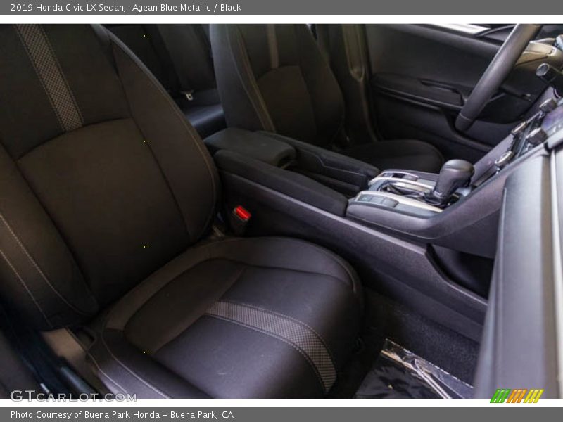 Agean Blue Metallic / Black 2019 Honda Civic LX Sedan
