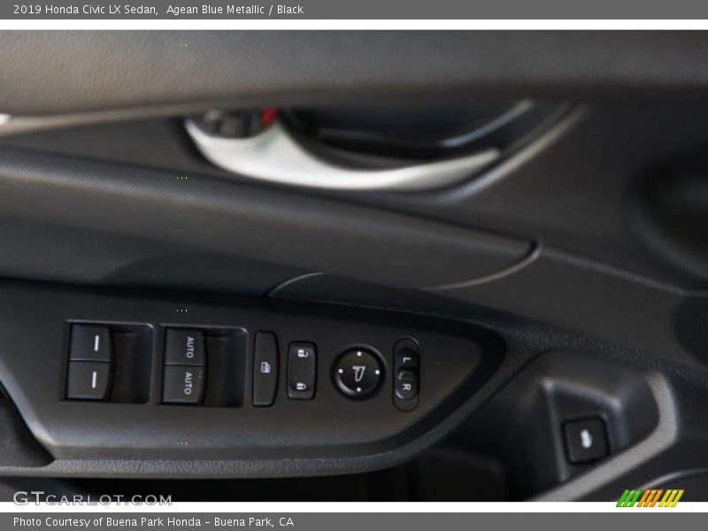 Agean Blue Metallic / Black 2019 Honda Civic LX Sedan