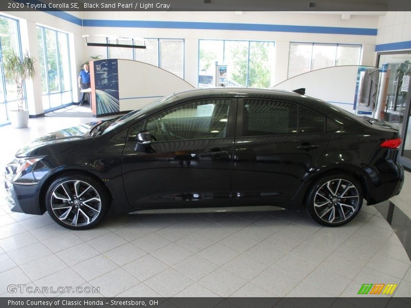 Black Sand Pearl / Light Gray 2020 Toyota Corolla SE