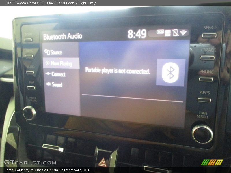 Black Sand Pearl / Light Gray 2020 Toyota Corolla SE