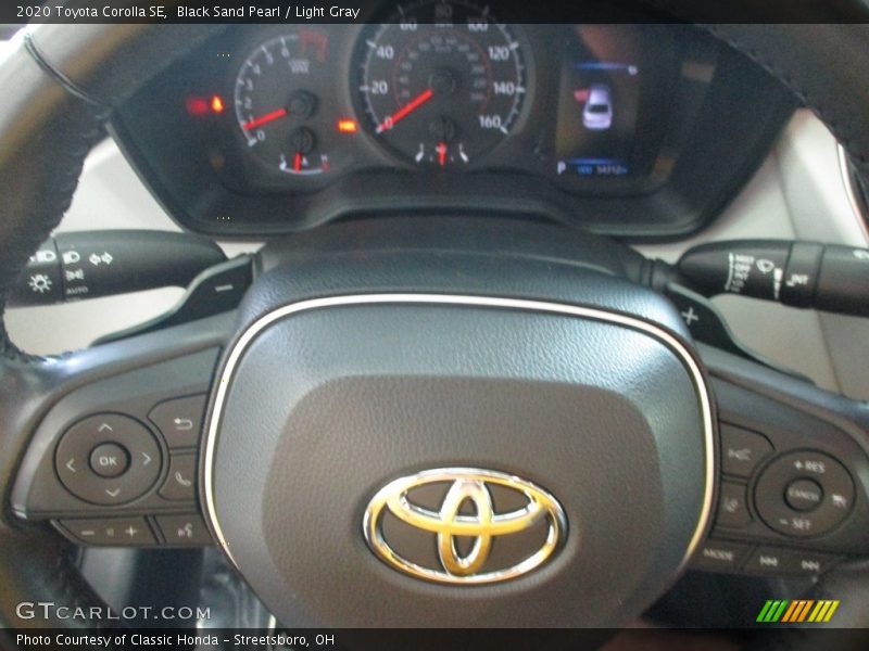 Black Sand Pearl / Light Gray 2020 Toyota Corolla SE
