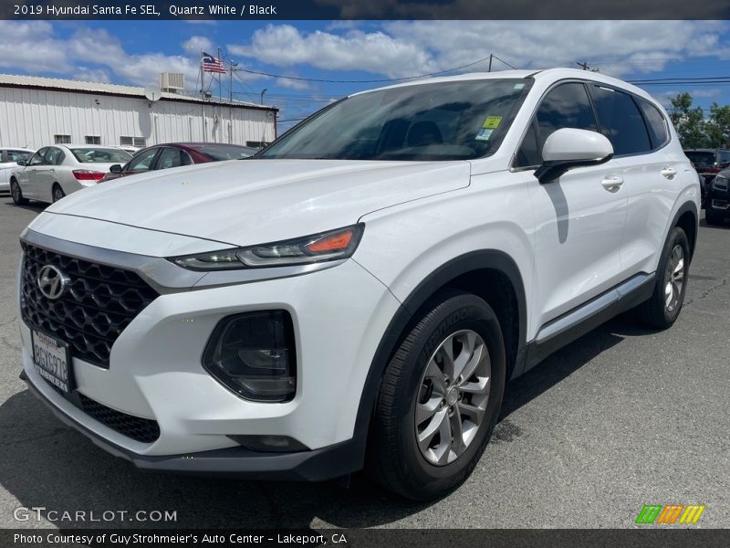 Quartz White / Black 2019 Hyundai Santa Fe SEL