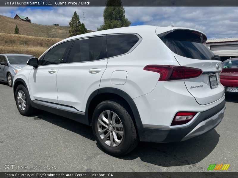 Quartz White / Black 2019 Hyundai Santa Fe SEL