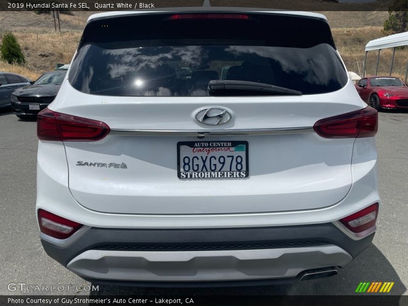 Quartz White / Black 2019 Hyundai Santa Fe SEL