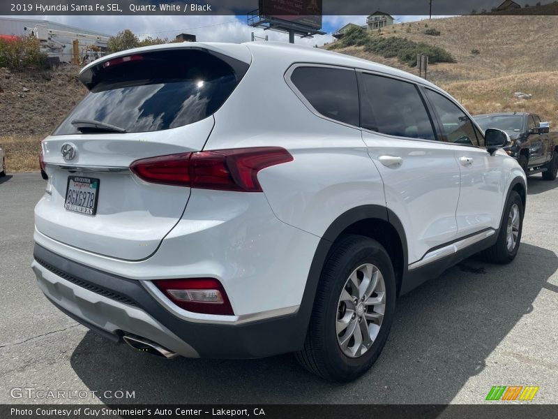 Quartz White / Black 2019 Hyundai Santa Fe SEL