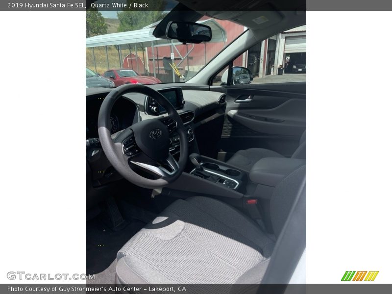 Quartz White / Black 2019 Hyundai Santa Fe SEL