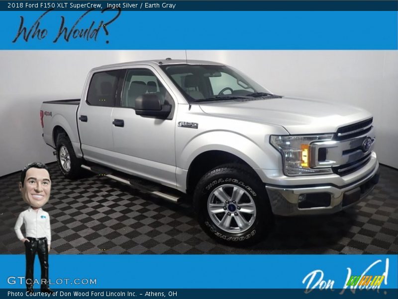 Ingot Silver / Earth Gray 2018 Ford F150 XLT SuperCrew