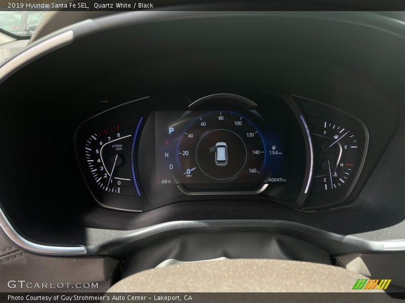Quartz White / Black 2019 Hyundai Santa Fe SEL