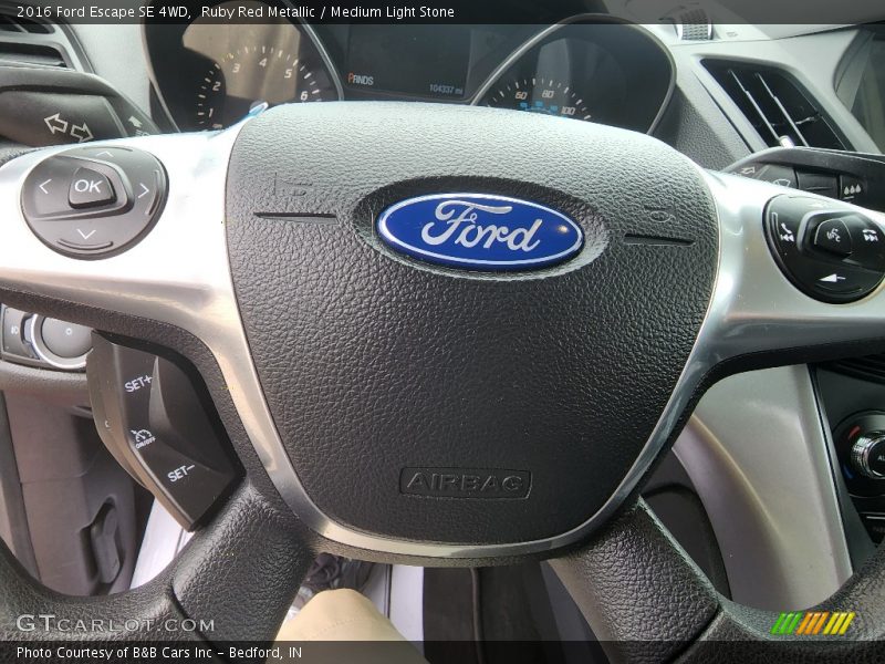 Ruby Red Metallic / Medium Light Stone 2016 Ford Escape SE 4WD