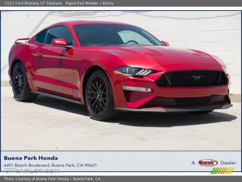 Rapid Red Metallic / Ebony 2021 Ford Mustang GT Fastback