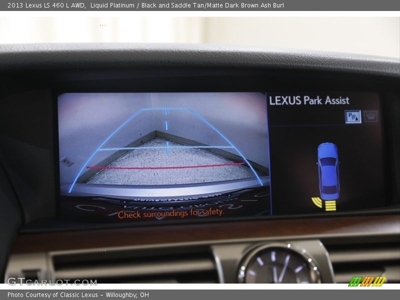 Liquid Platinum / Black and Saddle Tan/Matte Dark Brown Ash Burl 2013 Lexus LS 460 L AWD