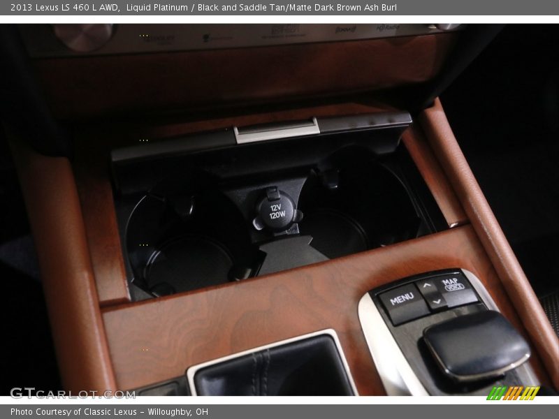 Liquid Platinum / Black and Saddle Tan/Matte Dark Brown Ash Burl 2013 Lexus LS 460 L AWD