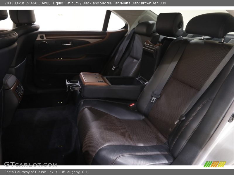 Liquid Platinum / Black and Saddle Tan/Matte Dark Brown Ash Burl 2013 Lexus LS 460 L AWD