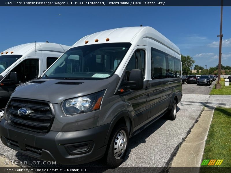 Oxford White / Dark Palazzo Grey 2020 Ford Transit Passenger Wagon XLT 350 HR Extended