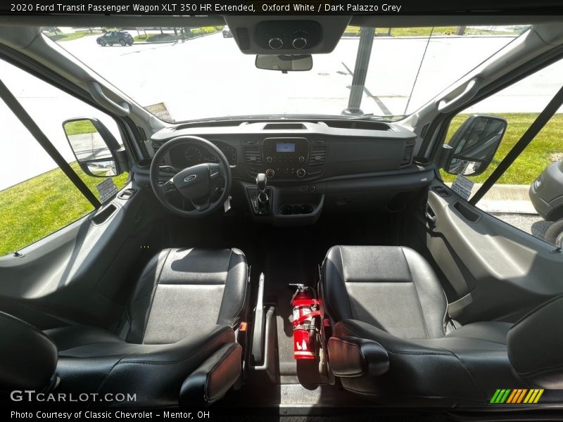 Oxford White / Dark Palazzo Grey 2020 Ford Transit Passenger Wagon XLT 350 HR Extended