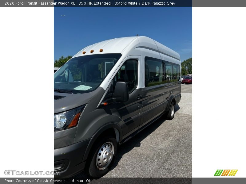 Oxford White / Dark Palazzo Grey 2020 Ford Transit Passenger Wagon XLT 350 HR Extended