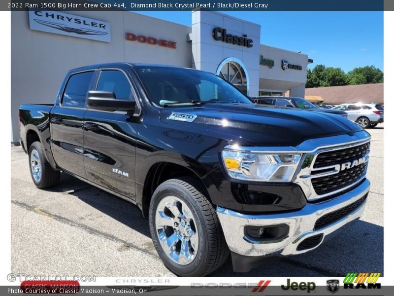 Diamond Black Crystal Pearl / Black/Diesel Gray 2022 Ram 1500 Big Horn Crew Cab 4x4