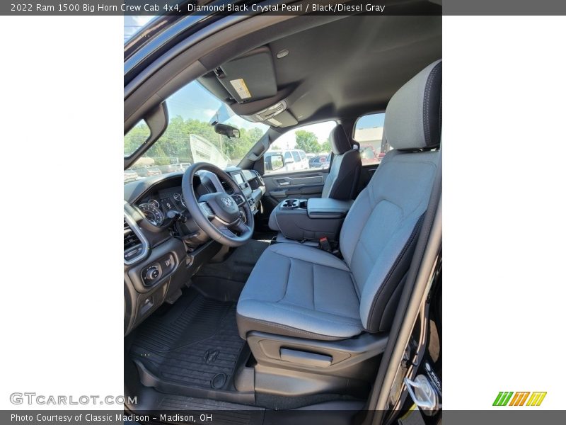 Diamond Black Crystal Pearl / Black/Diesel Gray 2022 Ram 1500 Big Horn Crew Cab 4x4