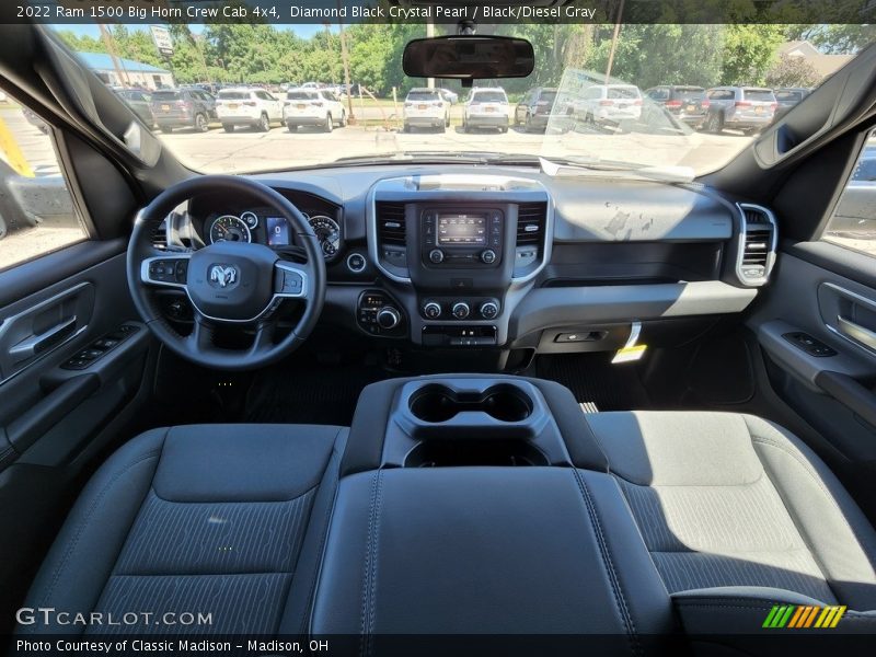 Diamond Black Crystal Pearl / Black/Diesel Gray 2022 Ram 1500 Big Horn Crew Cab 4x4