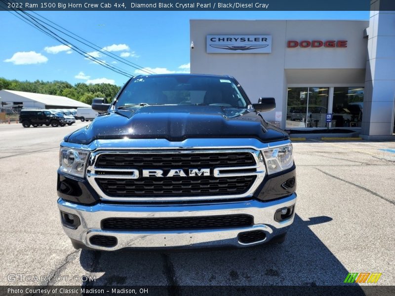 Diamond Black Crystal Pearl / Black/Diesel Gray 2022 Ram 1500 Big Horn Crew Cab 4x4
