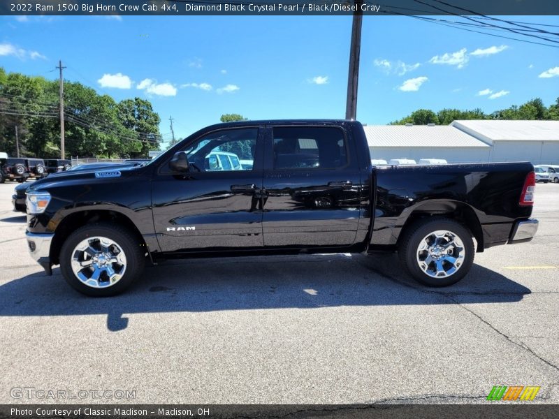 Diamond Black Crystal Pearl / Black/Diesel Gray 2022 Ram 1500 Big Horn Crew Cab 4x4