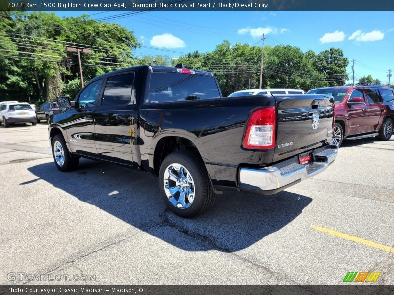 Diamond Black Crystal Pearl / Black/Diesel Gray 2022 Ram 1500 Big Horn Crew Cab 4x4