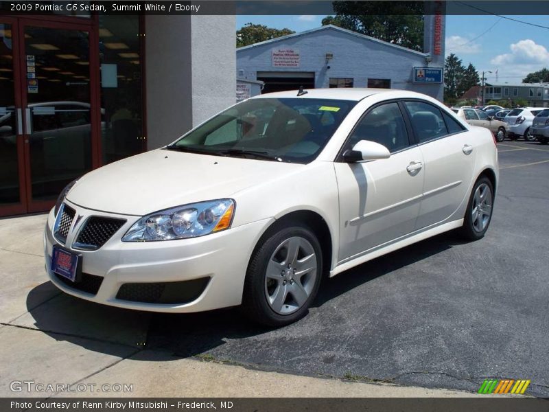 Summit White / Ebony 2009 Pontiac G6 Sedan