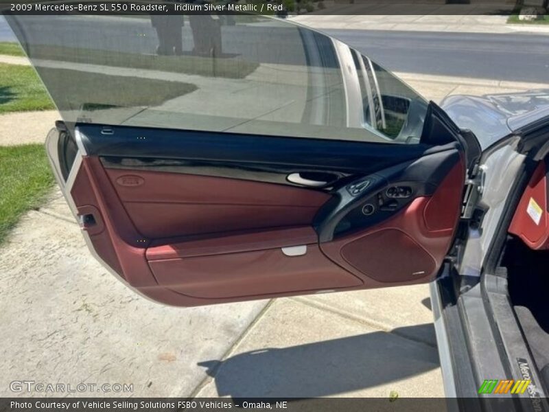 Iridium Silver Metallic / Red 2009 Mercedes-Benz SL 550 Roadster