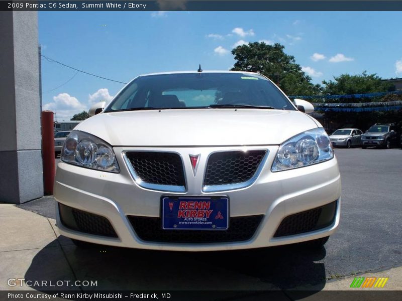 Summit White / Ebony 2009 Pontiac G6 Sedan