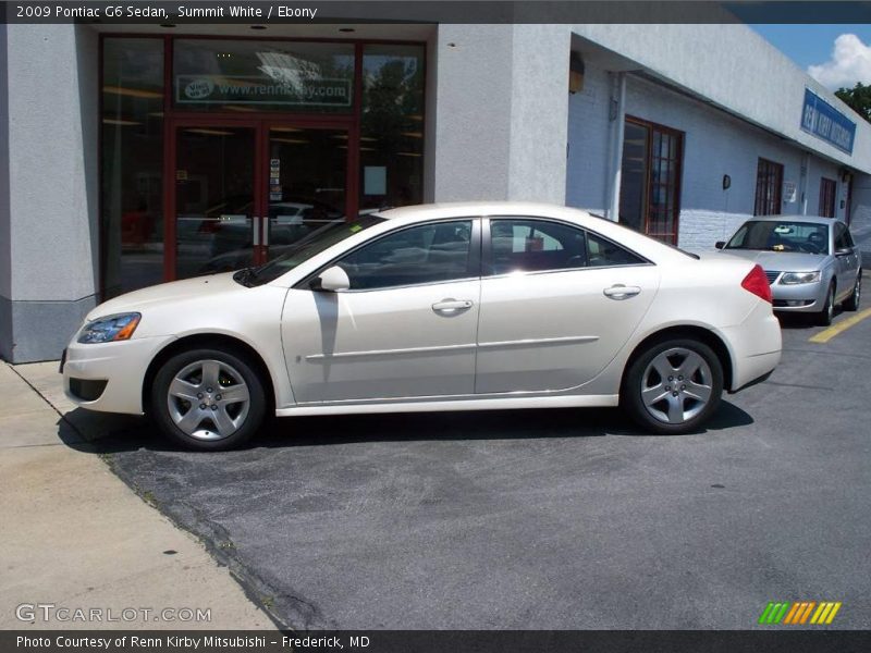 Summit White / Ebony 2009 Pontiac G6 Sedan