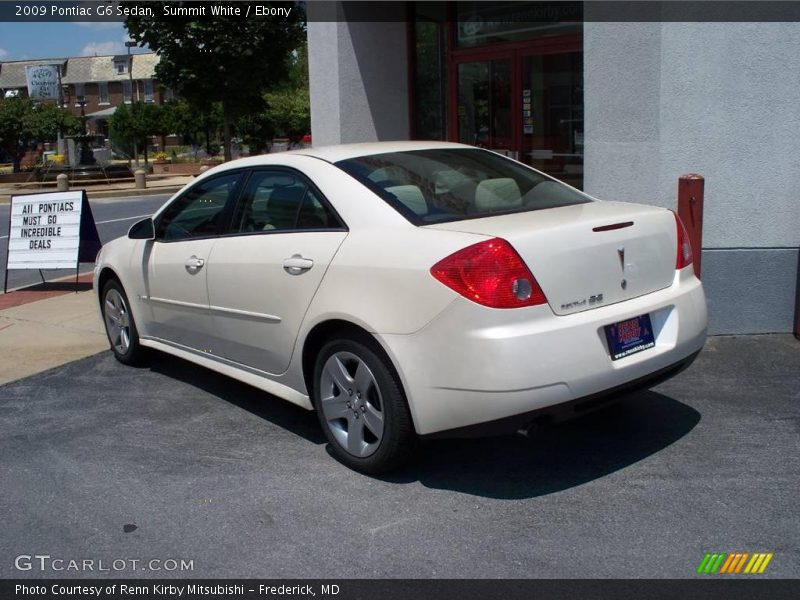 Summit White / Ebony 2009 Pontiac G6 Sedan