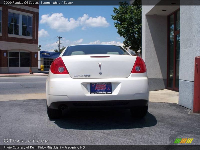 Summit White / Ebony 2009 Pontiac G6 Sedan
