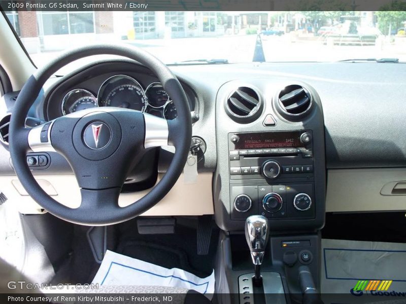 Summit White / Ebony 2009 Pontiac G6 Sedan