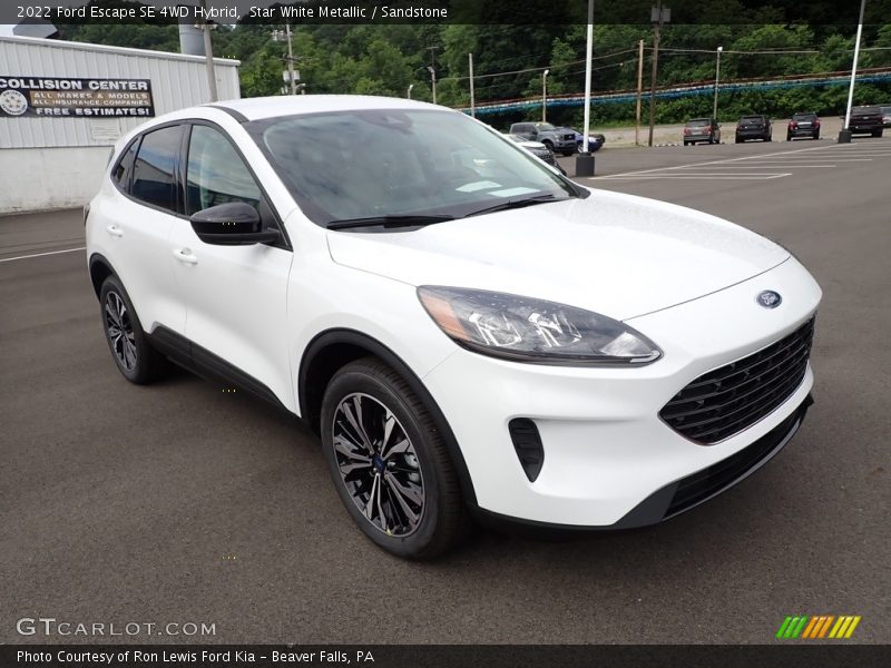 Star White Metallic / Sandstone 2022 Ford Escape SE 4WD Hybrid