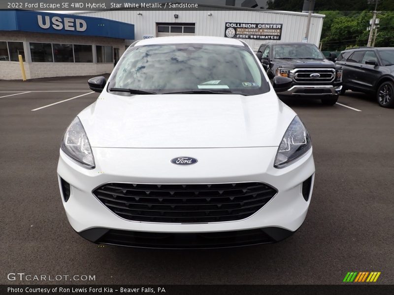 Star White Metallic / Sandstone 2022 Ford Escape SE 4WD Hybrid