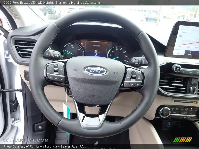 Star White Metallic / Sandstone 2022 Ford Escape SE 4WD Hybrid
