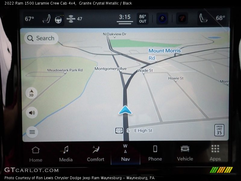 Granite Crystal Metallic / Black 2022 Ram 1500 Laramie Crew Cab 4x4