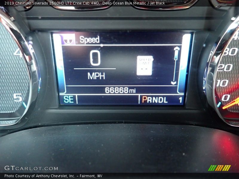 Deep Ocean Blue Metallic / Jet Black 2019 Chevrolet Silverado 2500HD LTZ Crew Cab 4WD