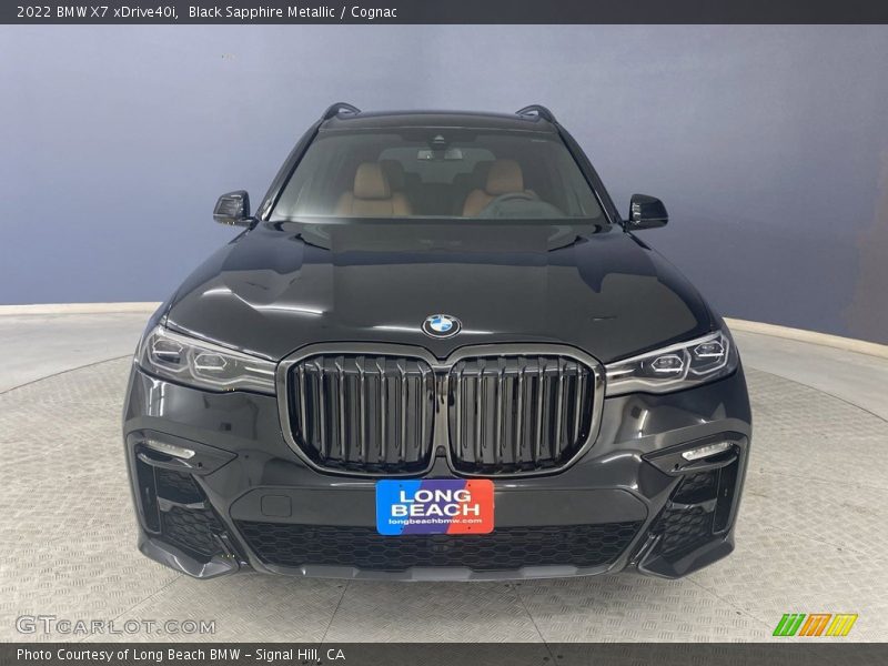 Black Sapphire Metallic / Cognac 2022 BMW X7 xDrive40i